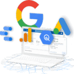 Laptop showing Google Ads campaign performance charts, illustrating Google Ads management for a Boulder business